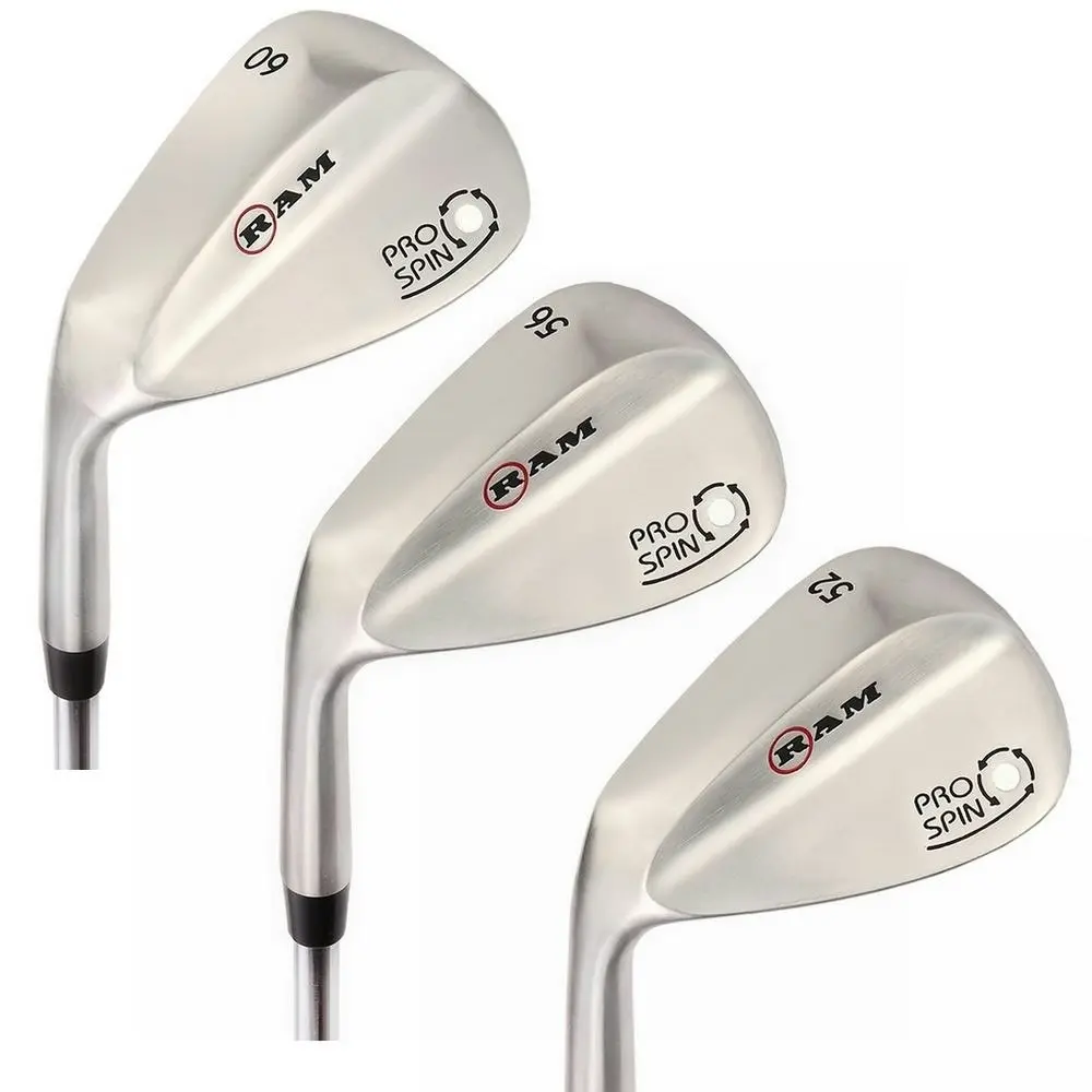 RAM Golf Pro Spin 3 Wedge Set - 52 Gap, 56 Sand, 60 Lob Wedges Men Left Hand