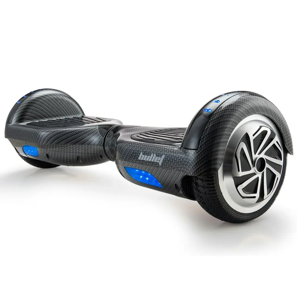 Bullet Gen III Hoverboard Scooter 6.5 Inch Wheels, Colour LED Lighting, Carry Bag, Carbon Fiber style