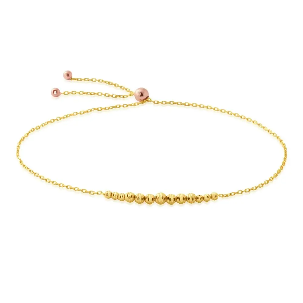 9ct Yellow Gold 24cm Adjustable Bracelet