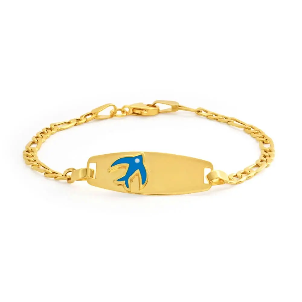 9ct Yellow Gold Bluebird Bracelet