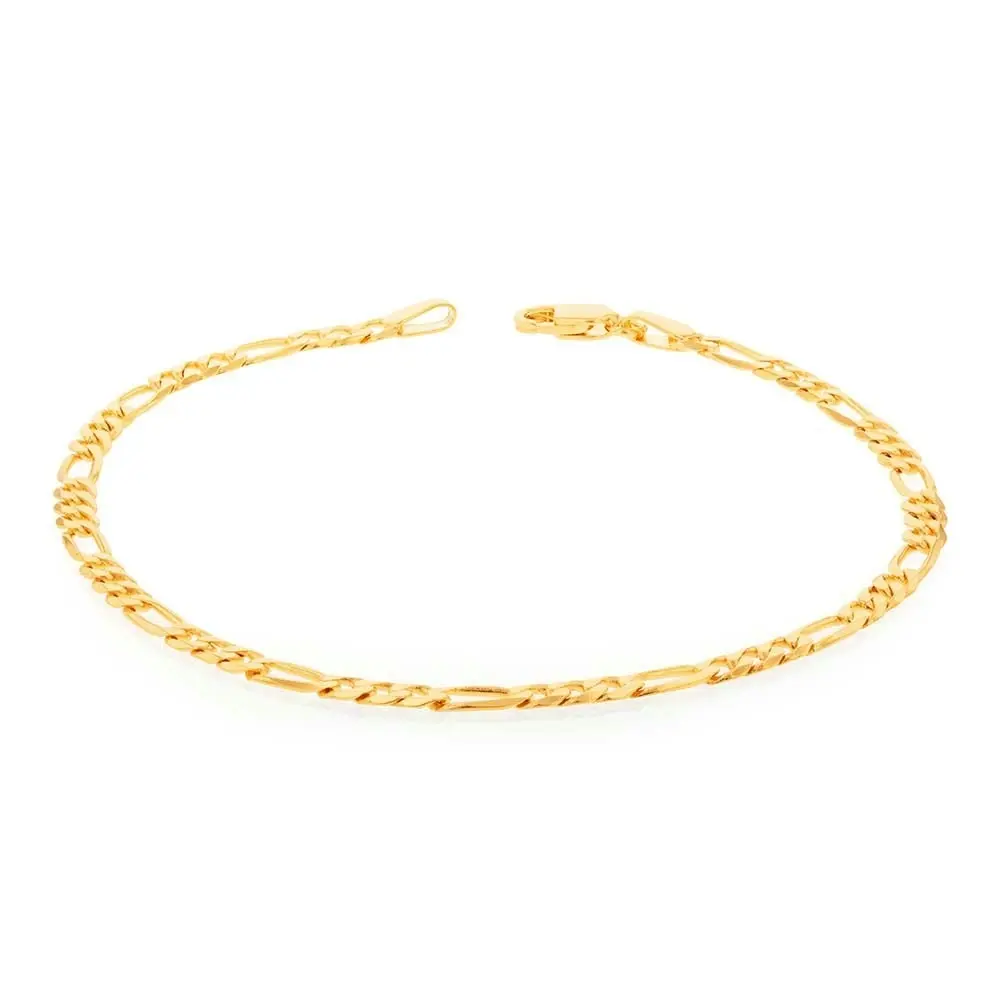 9ct Yellow Gold 80 Gauge 19cm Bracelet