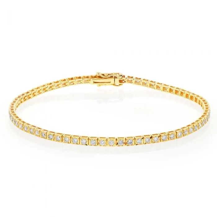 1 Carat Luminesce Lab Grown Diamond Tennis Bracelet in 9ct Yellow Gold