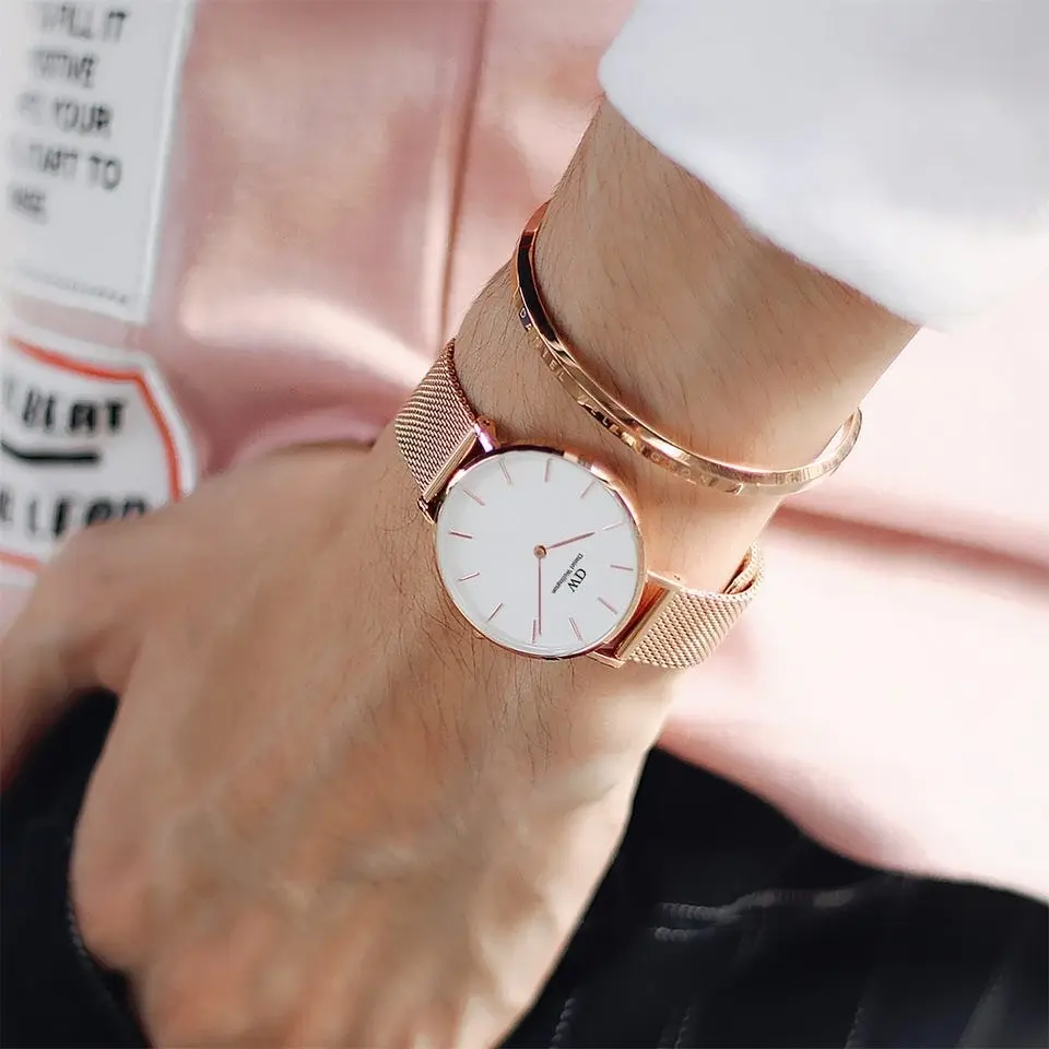 Daniel Wellington Rose Gold Plated Stainless Steel Classic Large Bracelets