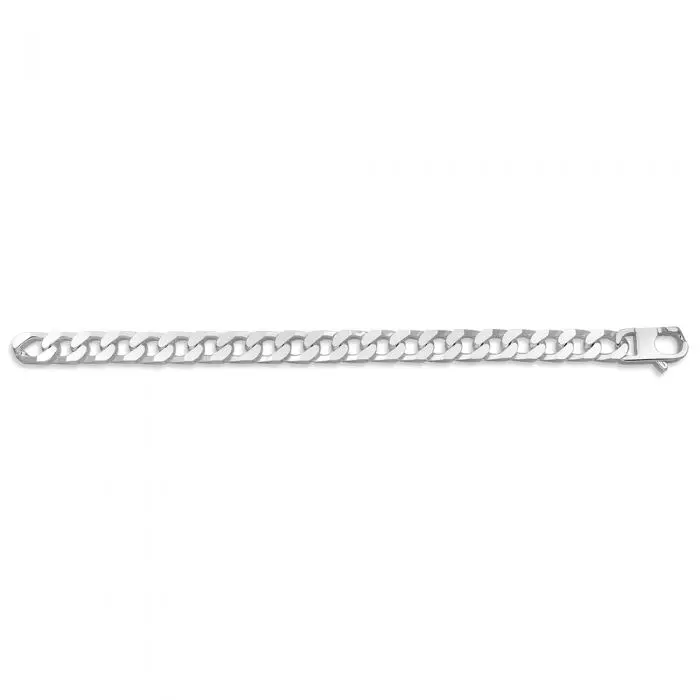 Sterling Silver Curb 23cm Bracelet Parrot Clasp