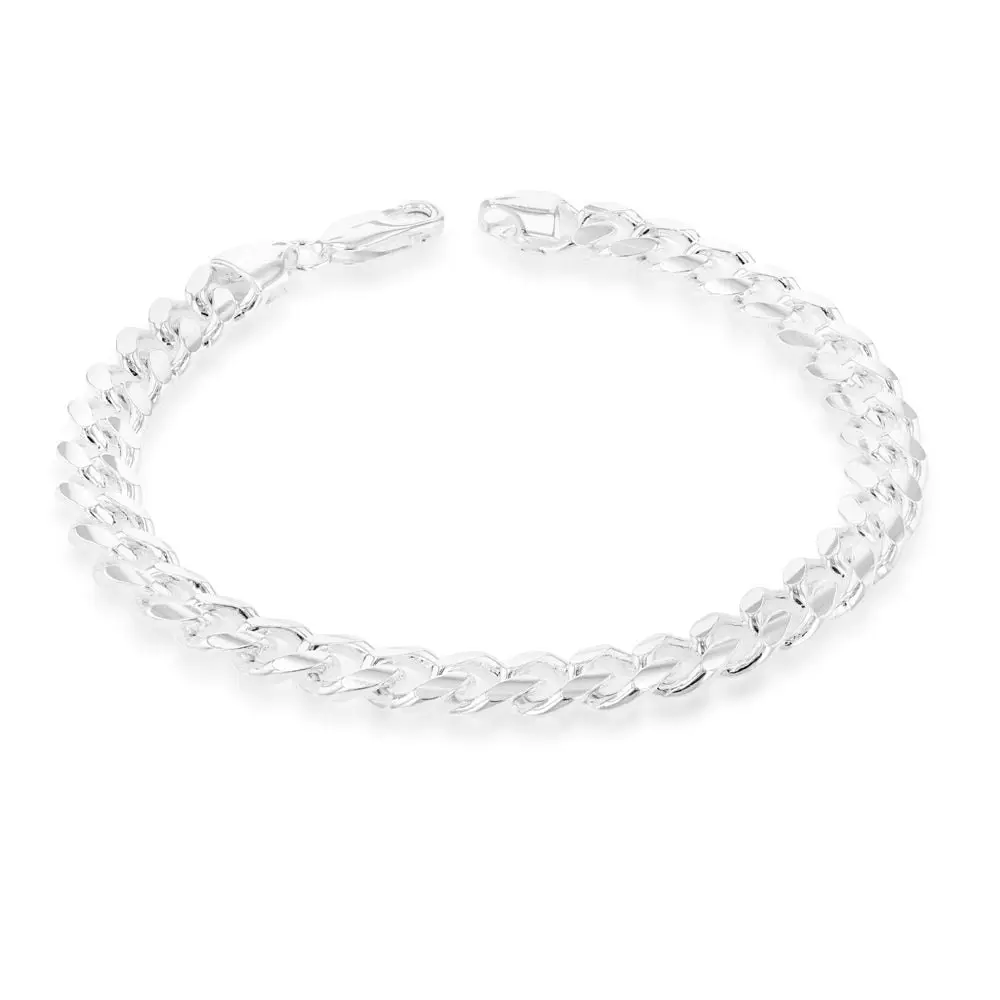 21cm Sterling Silver Curb Bracelet