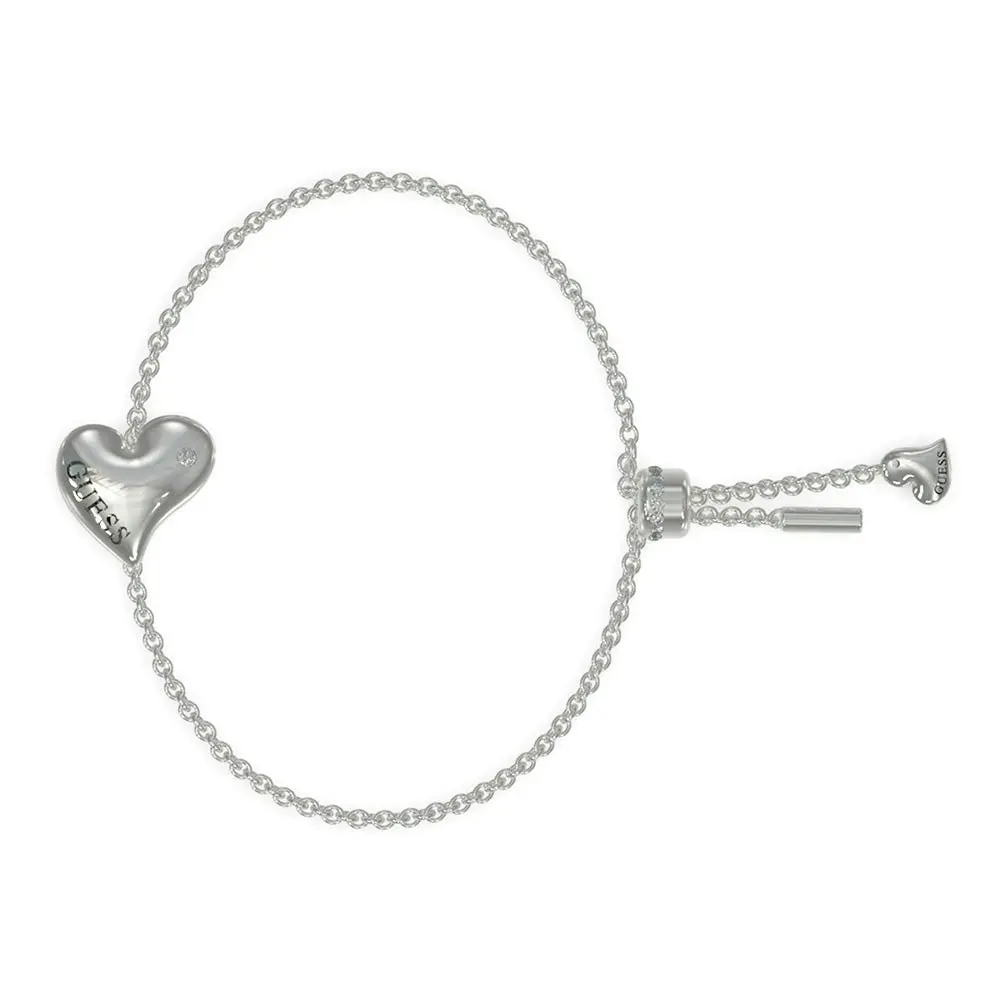 Guess Stainless Steel Central Fluid Heart Bracelet