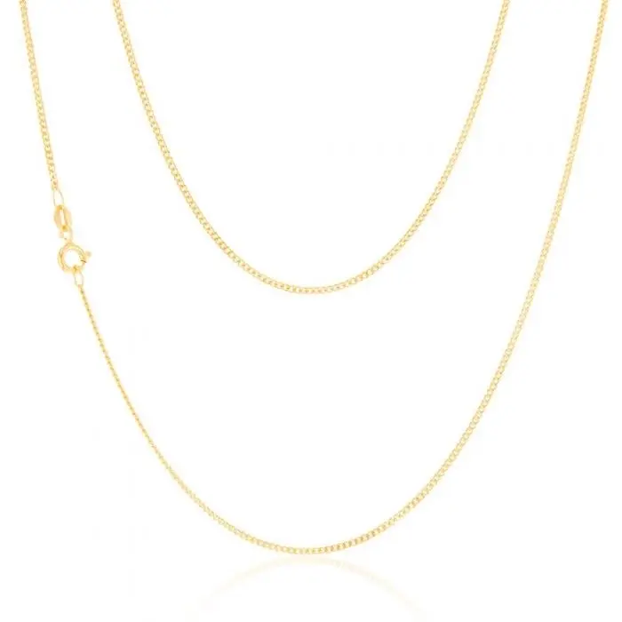 9ct Yellow Gold 40 Gauge Curb 41cm Chain