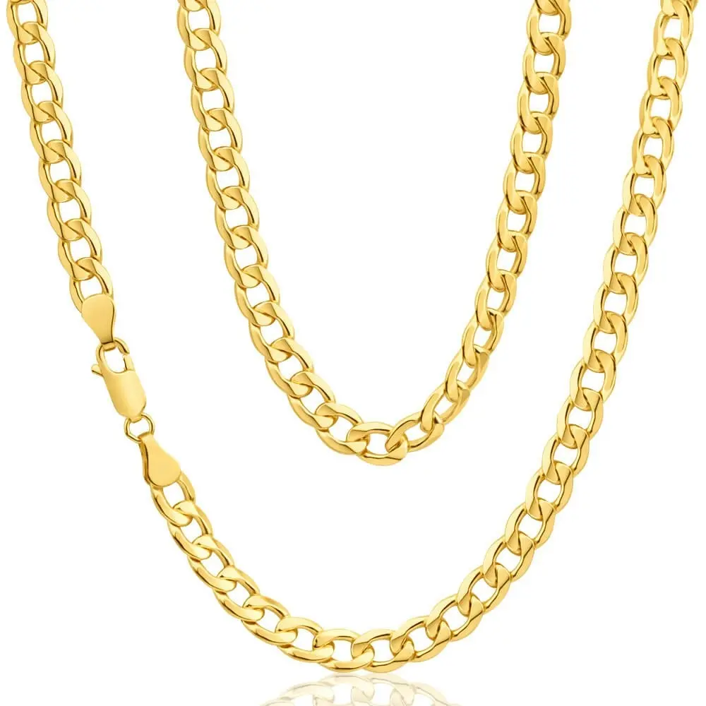 9ct Yellow Gold Copper Filled Curb Chain