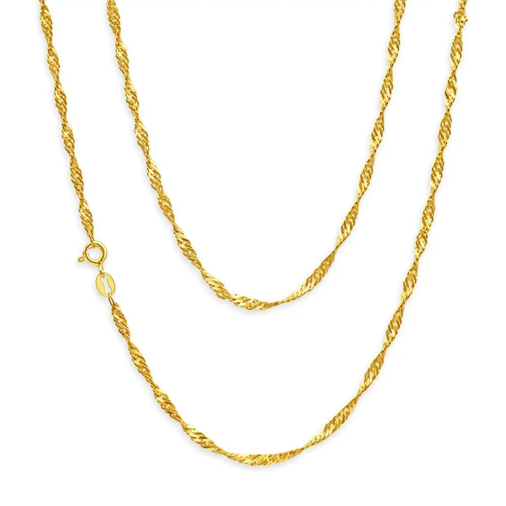 9ct Yellow Gold Singapore 45cm Chain 40 Gauge