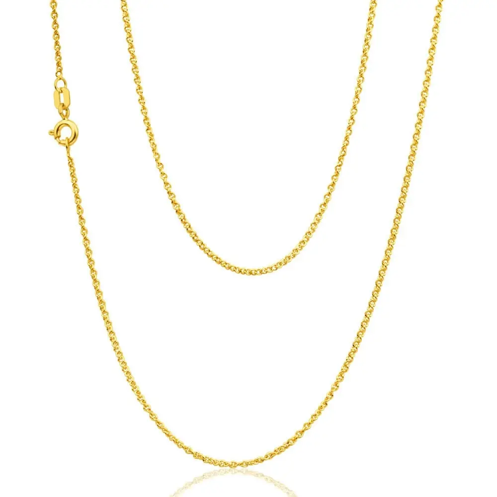 9ct Yellow Gold Silver Filled Chain