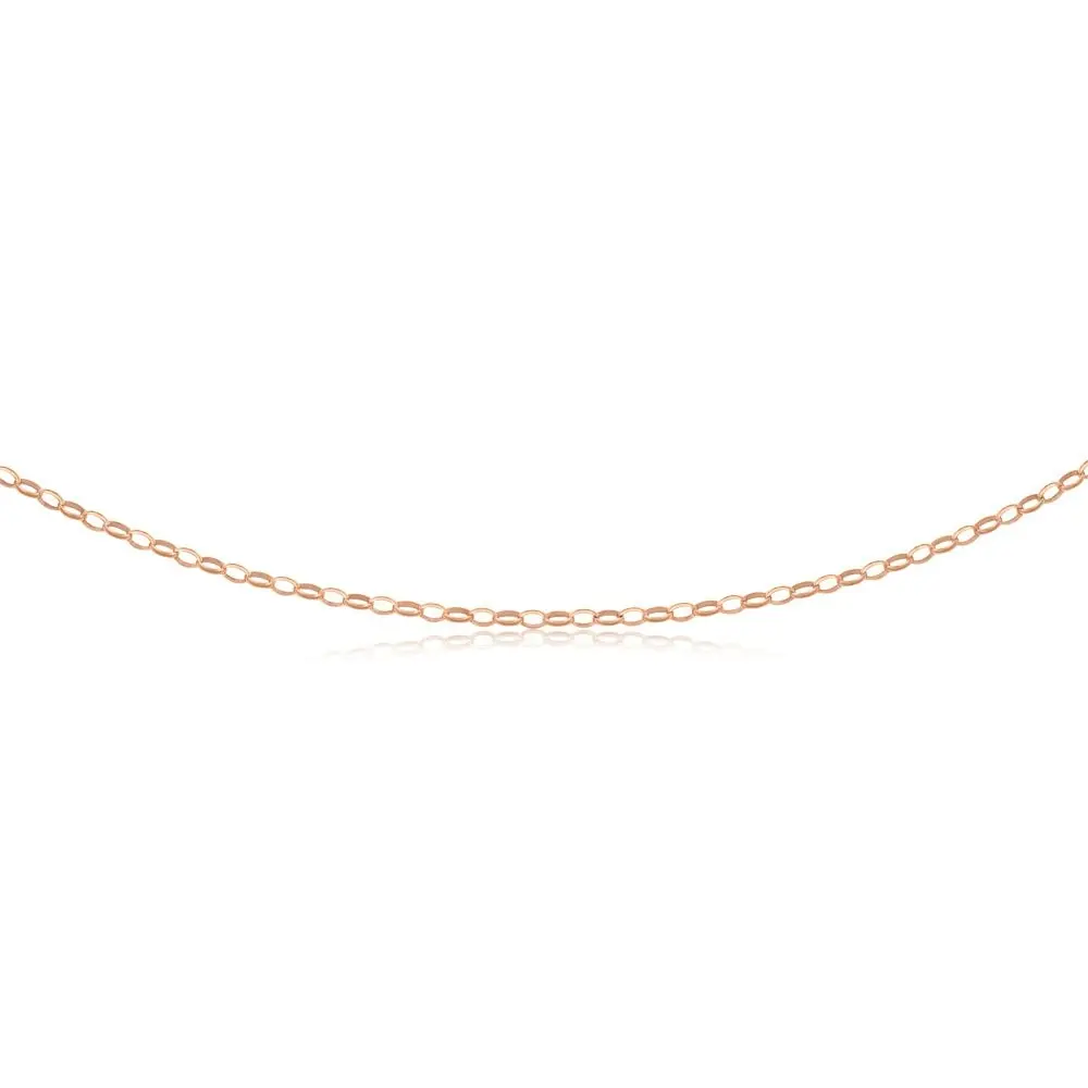 9ct Rose Gold Silverfilled 50cm Belcher Chain