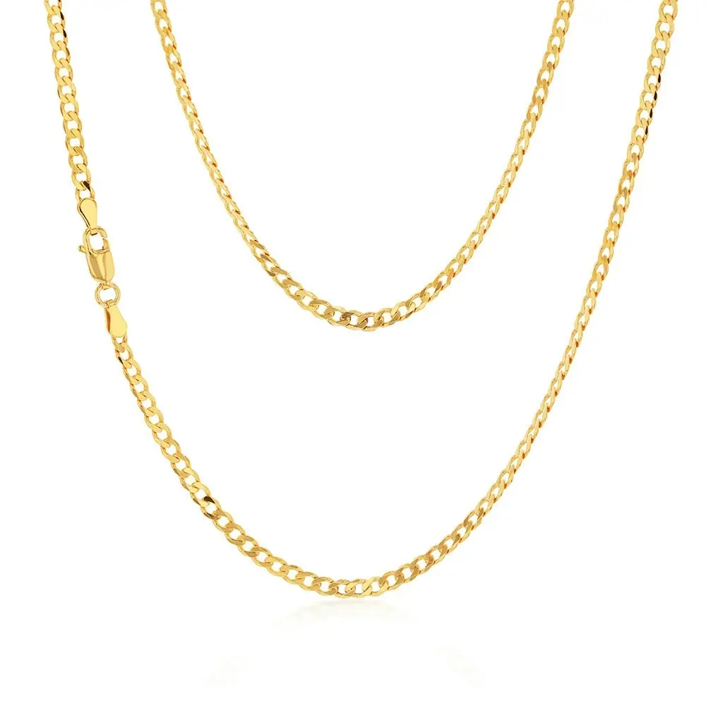 9ct Yellow SOLID Gold Curb Chain 80 gauge in 55cm