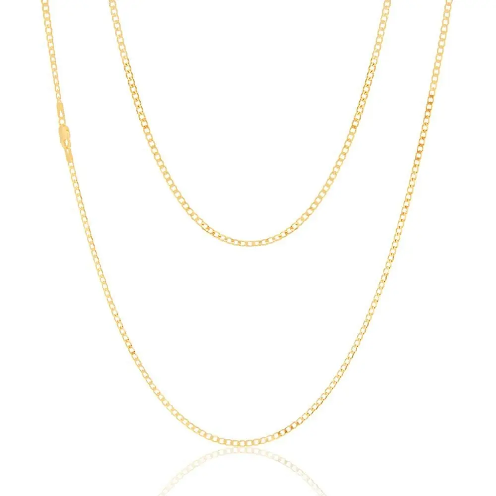 9ct Yellow Gold 60 Gauge Curb 60cm Chain