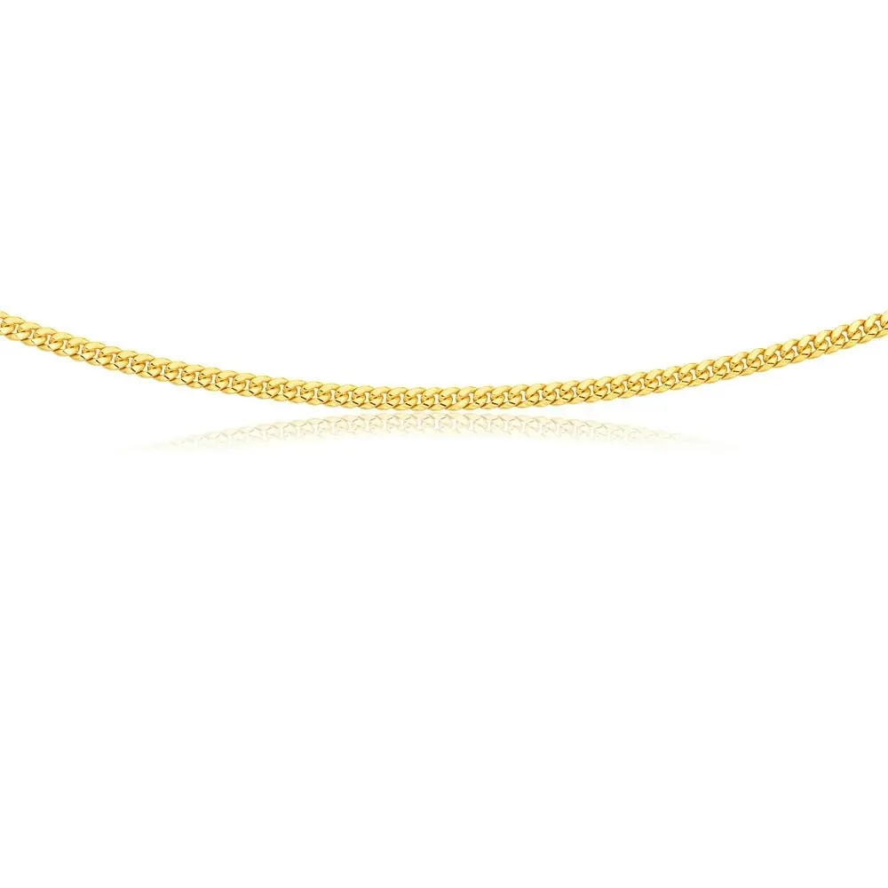 9ct Yellow Gold Silverfilled 45cm Curb Chain