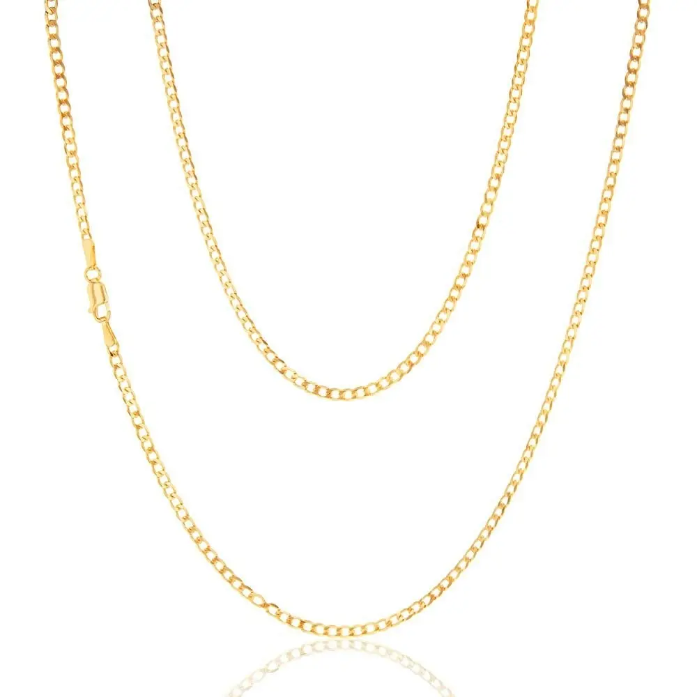 9ct Yellow Solid Gold 60 Gauge 50cm Chain