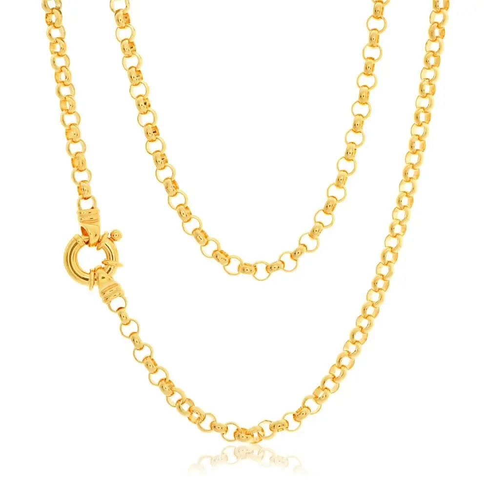 9ct Yellow Solid Gold Belcher Chain