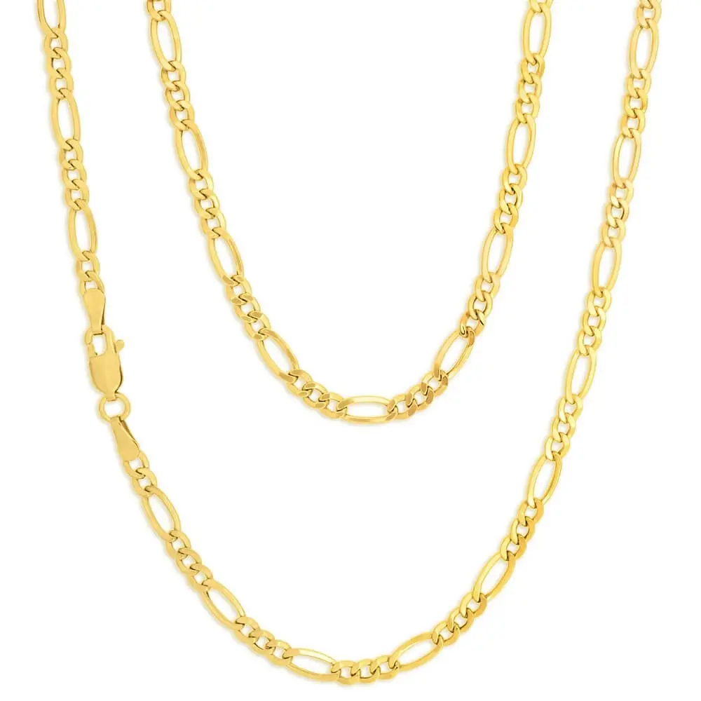 9ct Dazzling Yellow Gold Figaro Chain