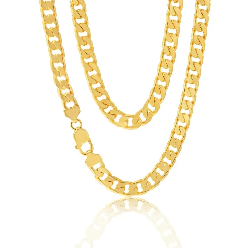 9ct Yellow Gold 300 Gauge 55cm Curb Chain