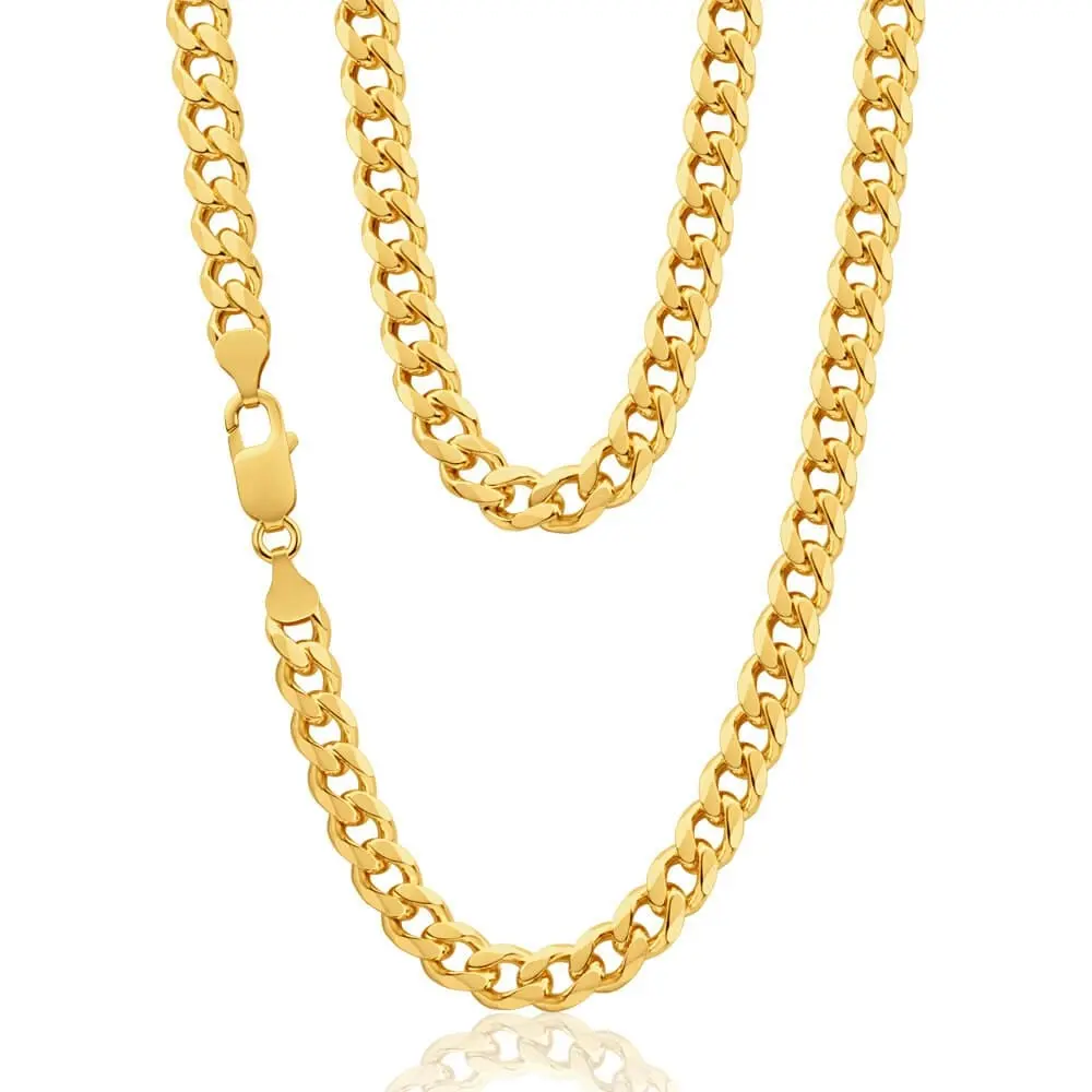 9ct Yellow Solid Gold "Theo" Curb Chain