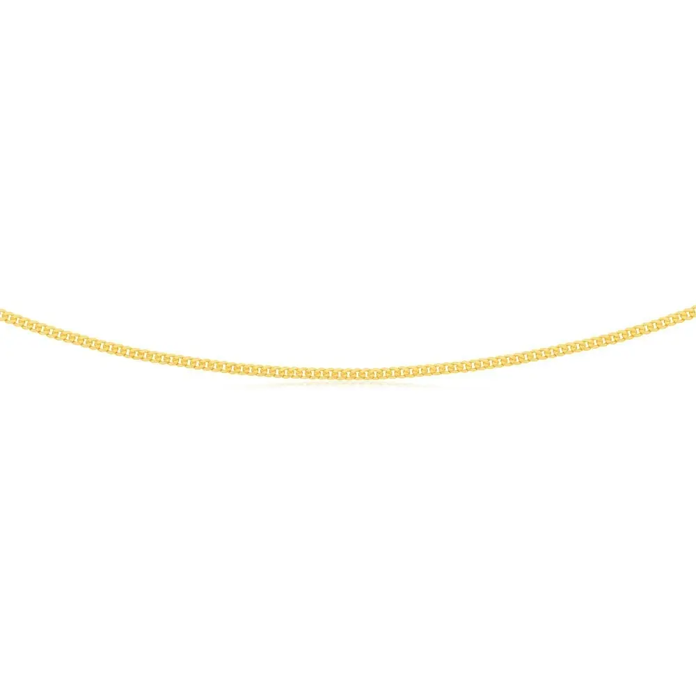 9ct Yellow Gold Silverfilled 50cm Curb Chain