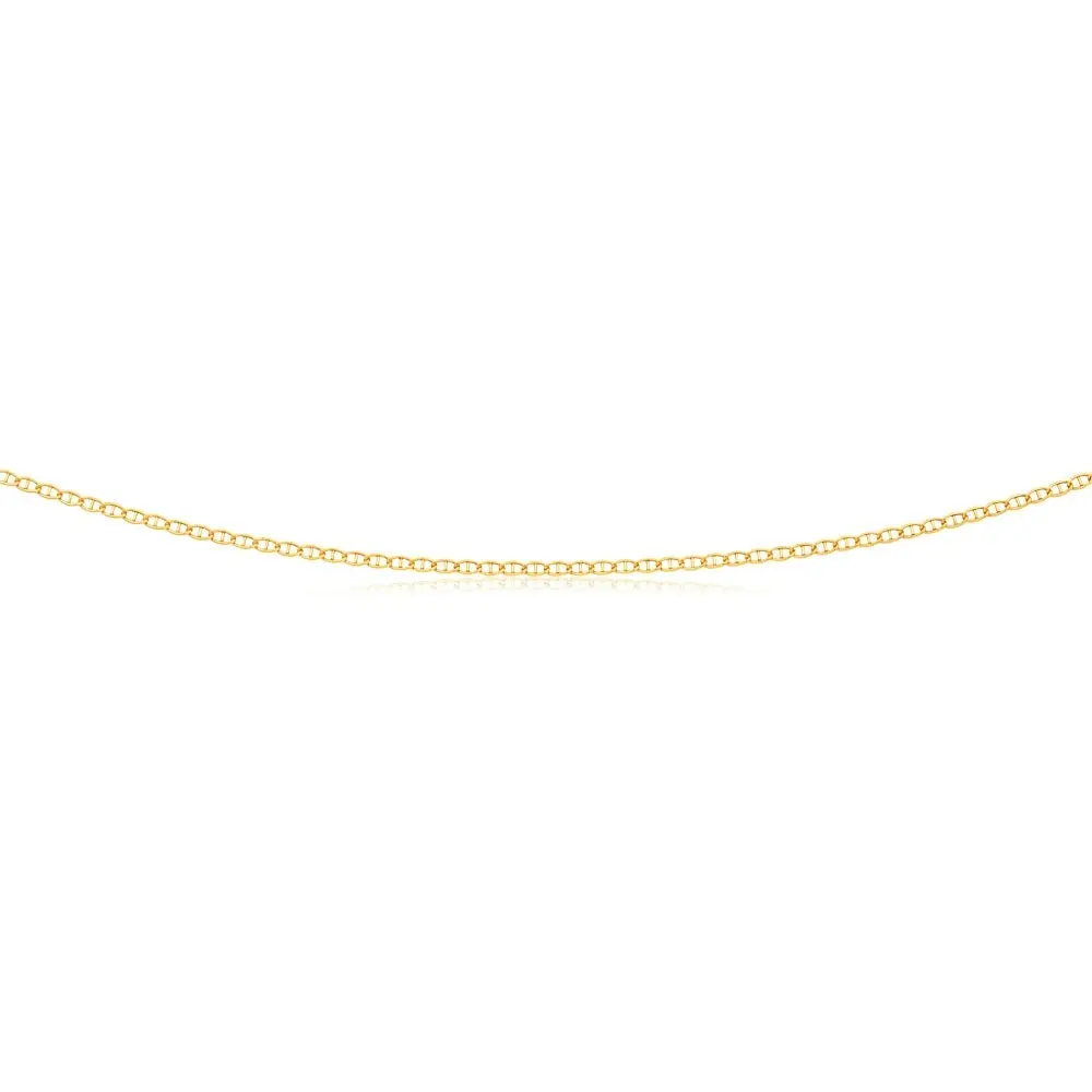 9ct Yellow Gold Silver Filled Anchor Link 50cm Chain 40 Gauge