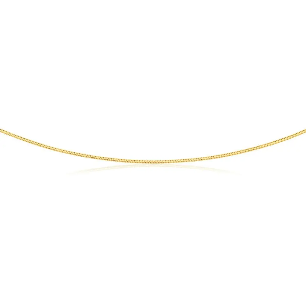 9ct Yellow Gold Filled 55cm Square Snake Chain