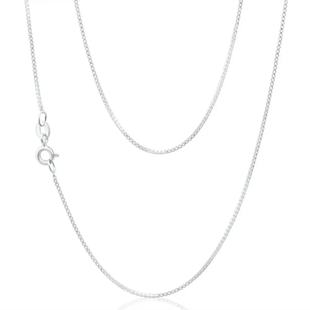 Sterling Silver Box 44cm Chain