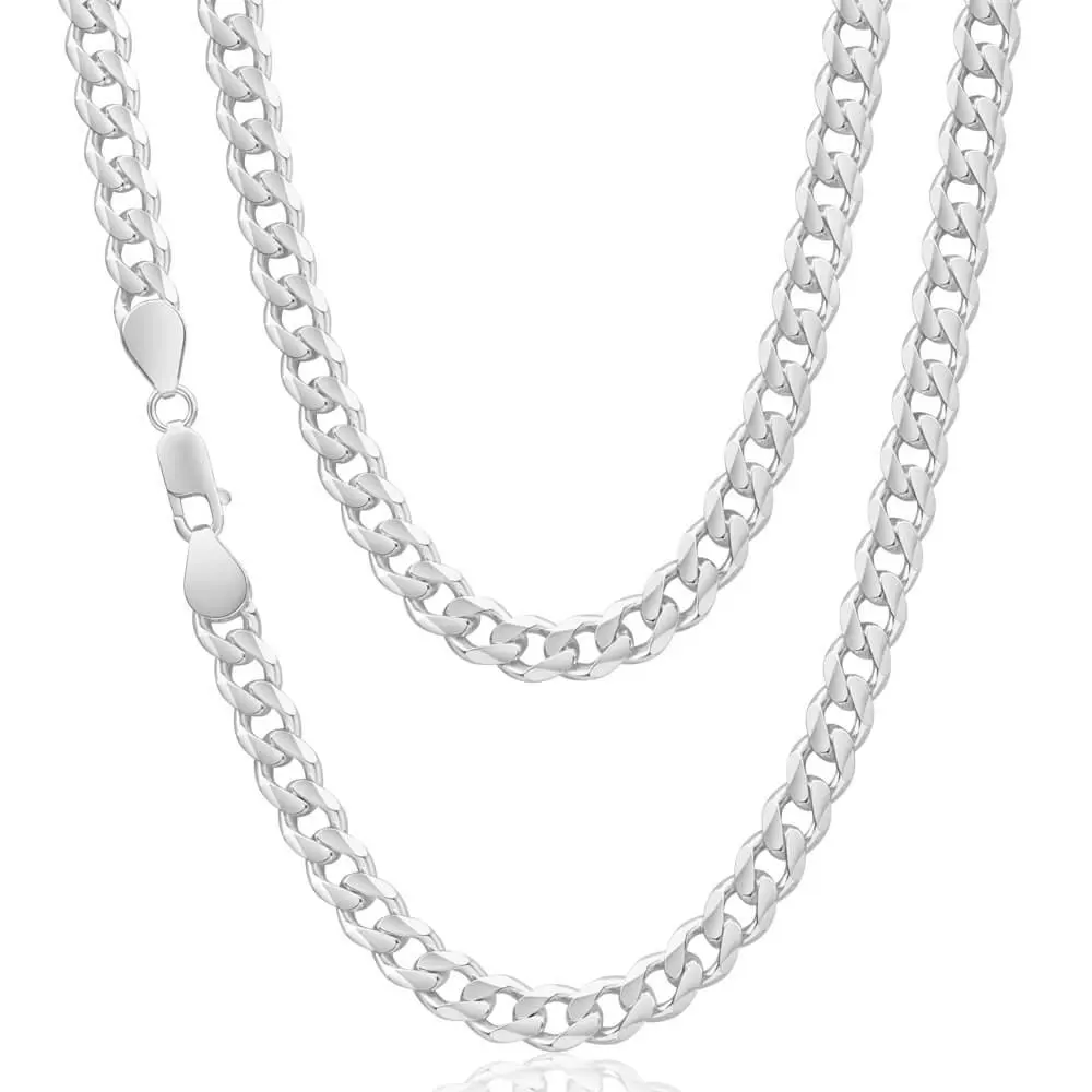 Sterling Silver Unisex Curb 60cm Chain