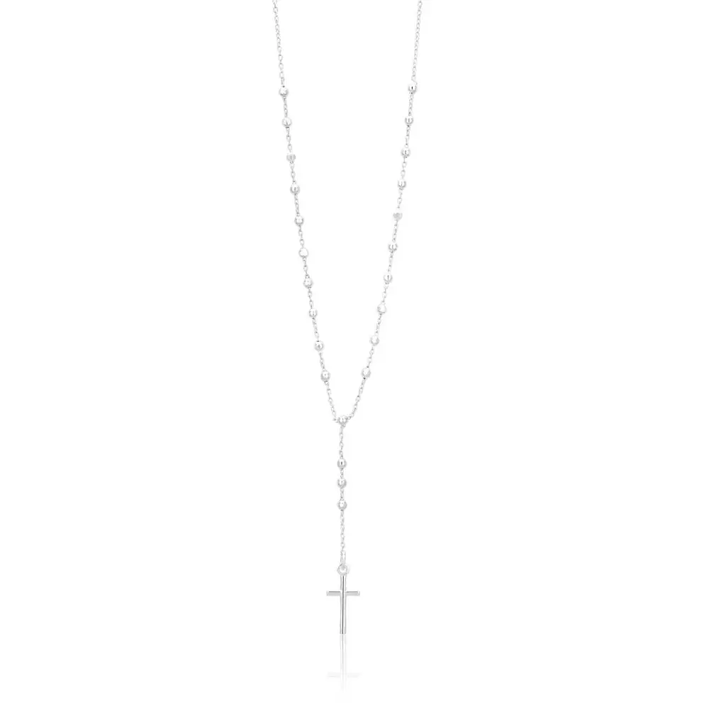 Sterling Silver 50cm Chain with Cross Drop Pendant