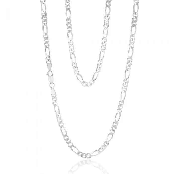 Sterling Silver Figaro 150 Gauge 60cm Chain