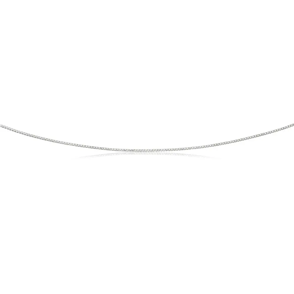 Sterling Silver Rhodium Plated 50cm 40 Gauge Wheat Chain