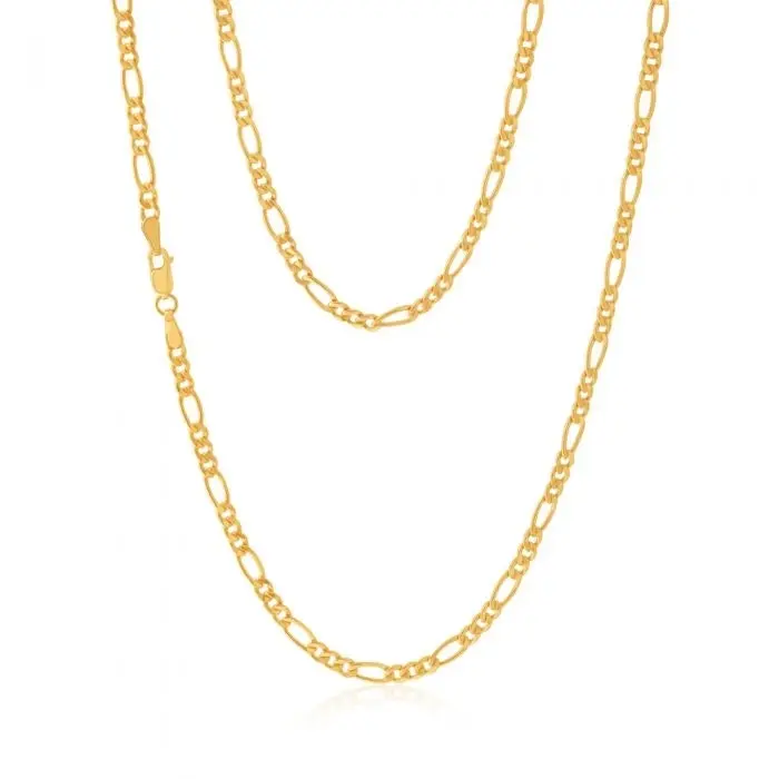 9ct Yellow Gold Copperfilled 50cm Figaro Chain