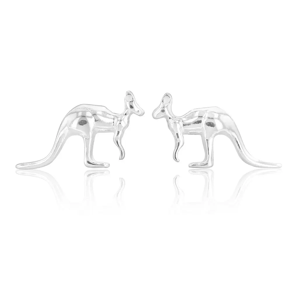 Sterling Silver Kangaroo Stud Earrings