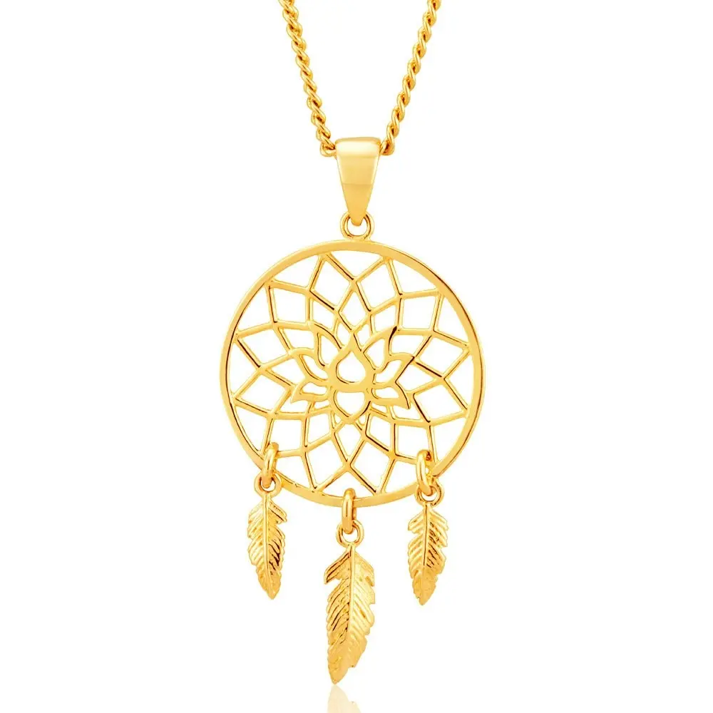 9ct Yellow Gold Fancy Dream Catcher Pendant