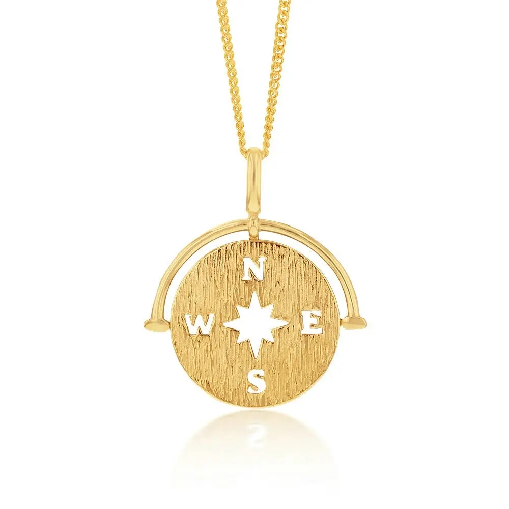 9ct Yellow Gold Compass Pendant