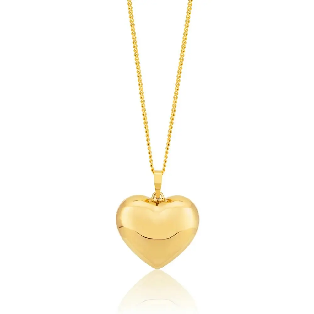 9ct Yellow Gold Filled Plain Heart Pendant