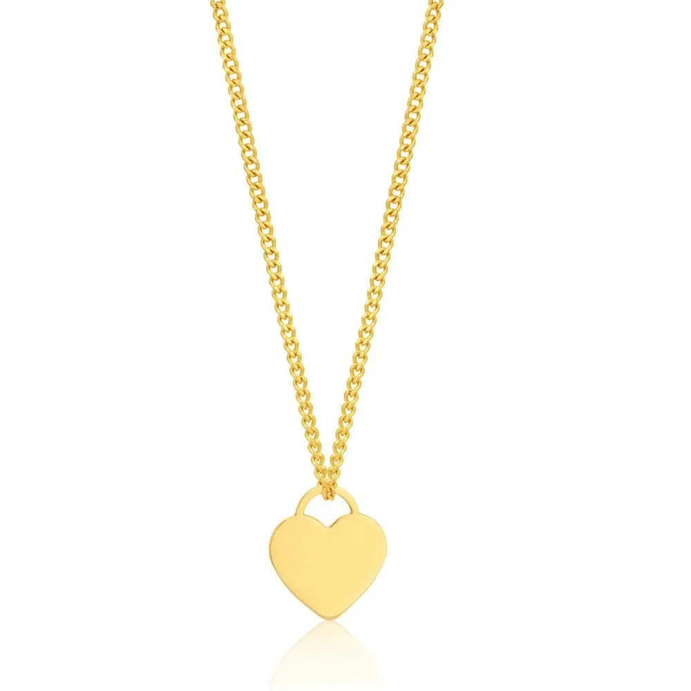 9ct Yellow Gold Heart Pendant