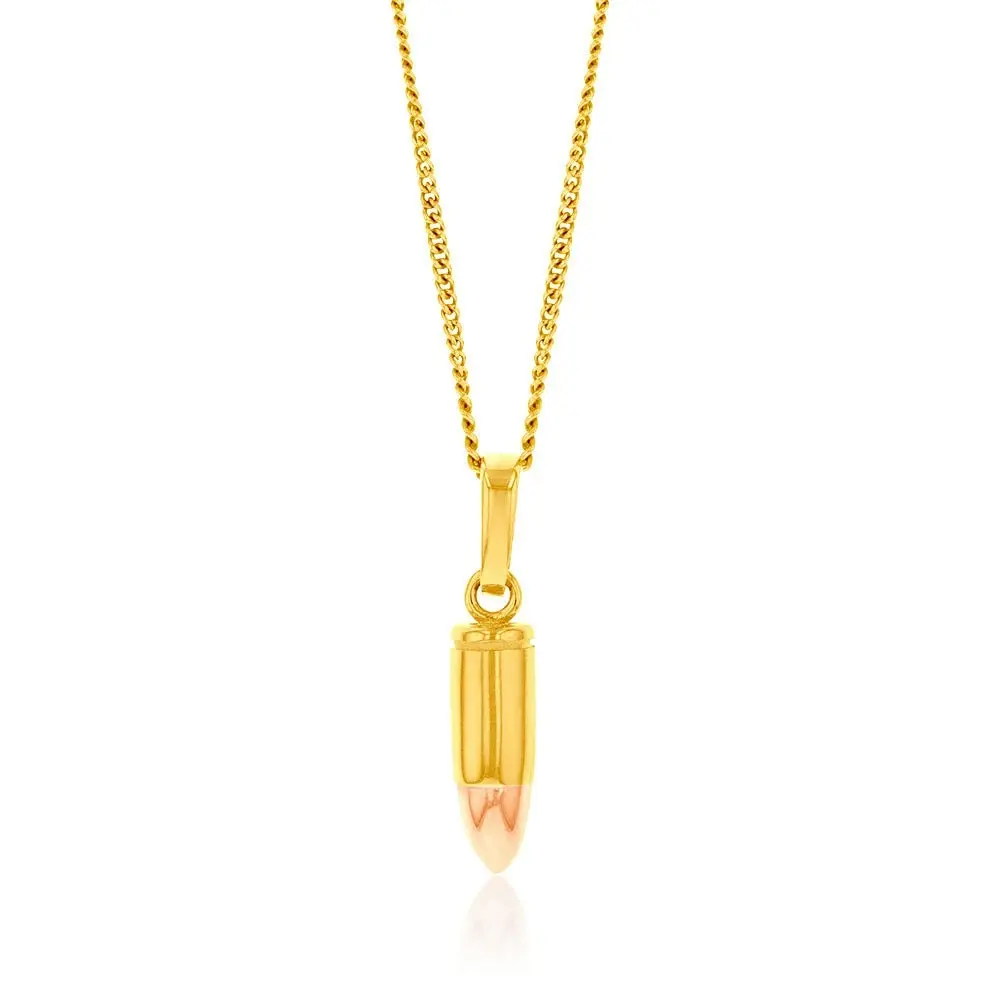 9ct Yellow Gold Single Bullet Pendant