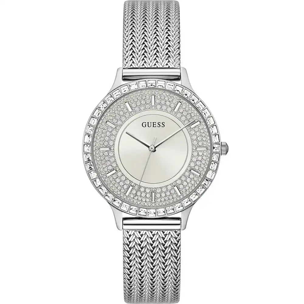 Guess GW0402L1 Soiree Silver Tone Mesh Watch