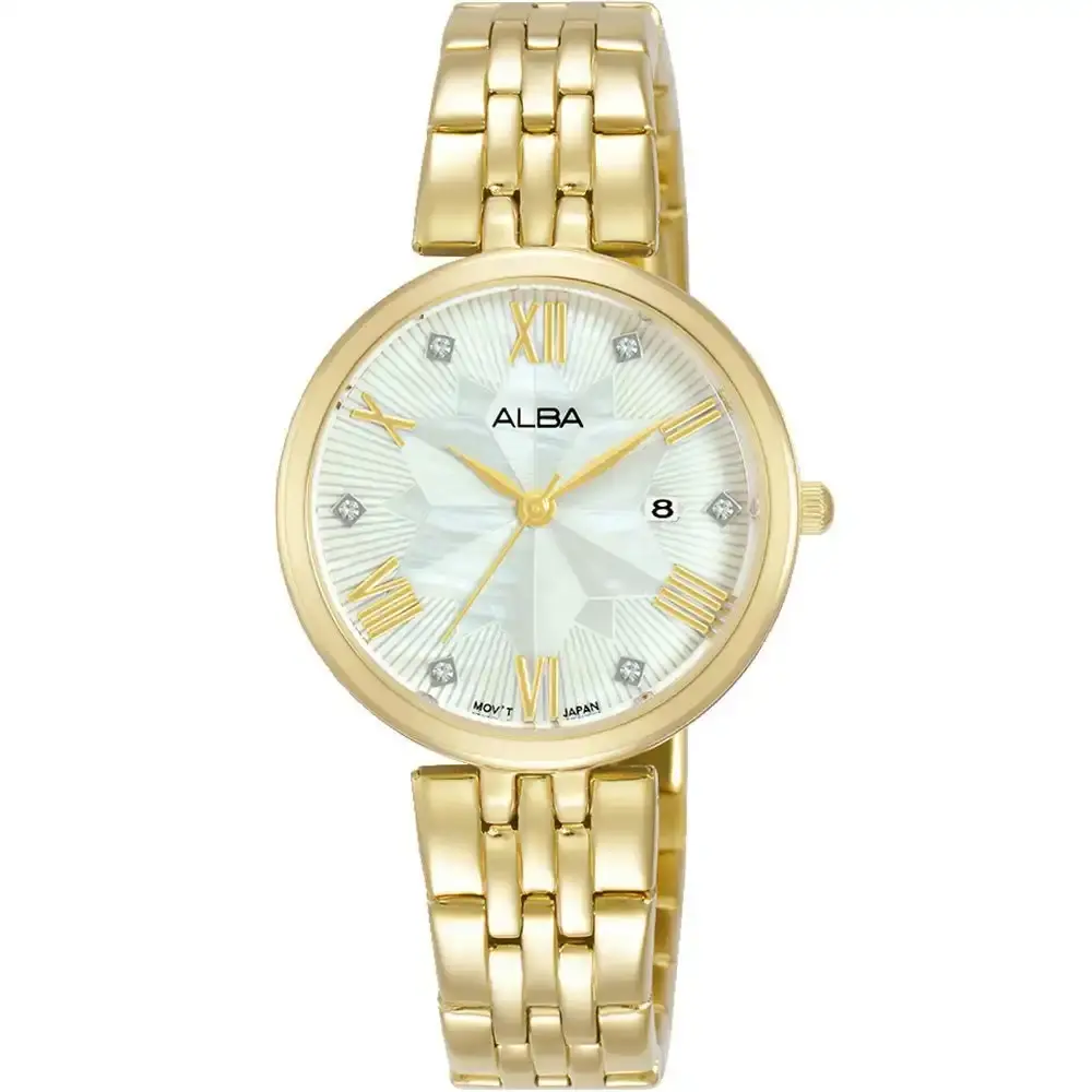 Alba AH7Z76X1 Champagne Dial Stianless Steel Womens 29mm