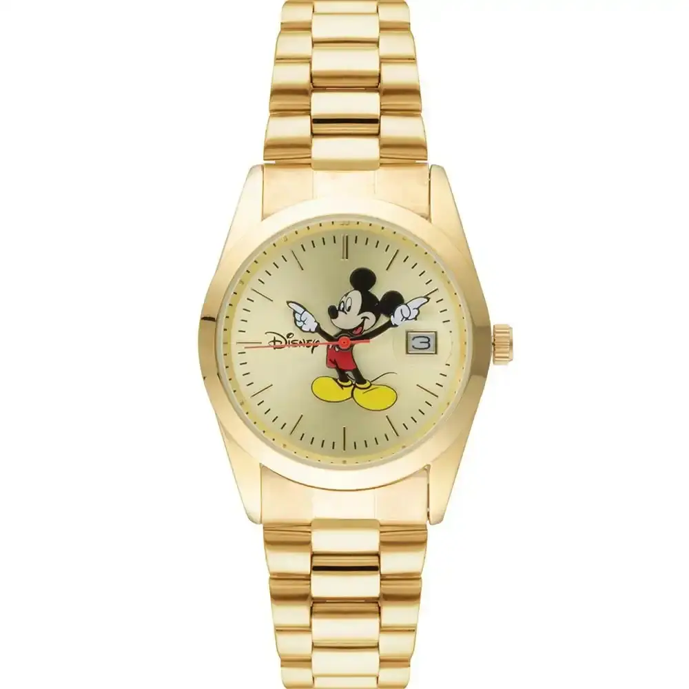 Disney TA45703 Mickey Mouse Gold Tone Watch