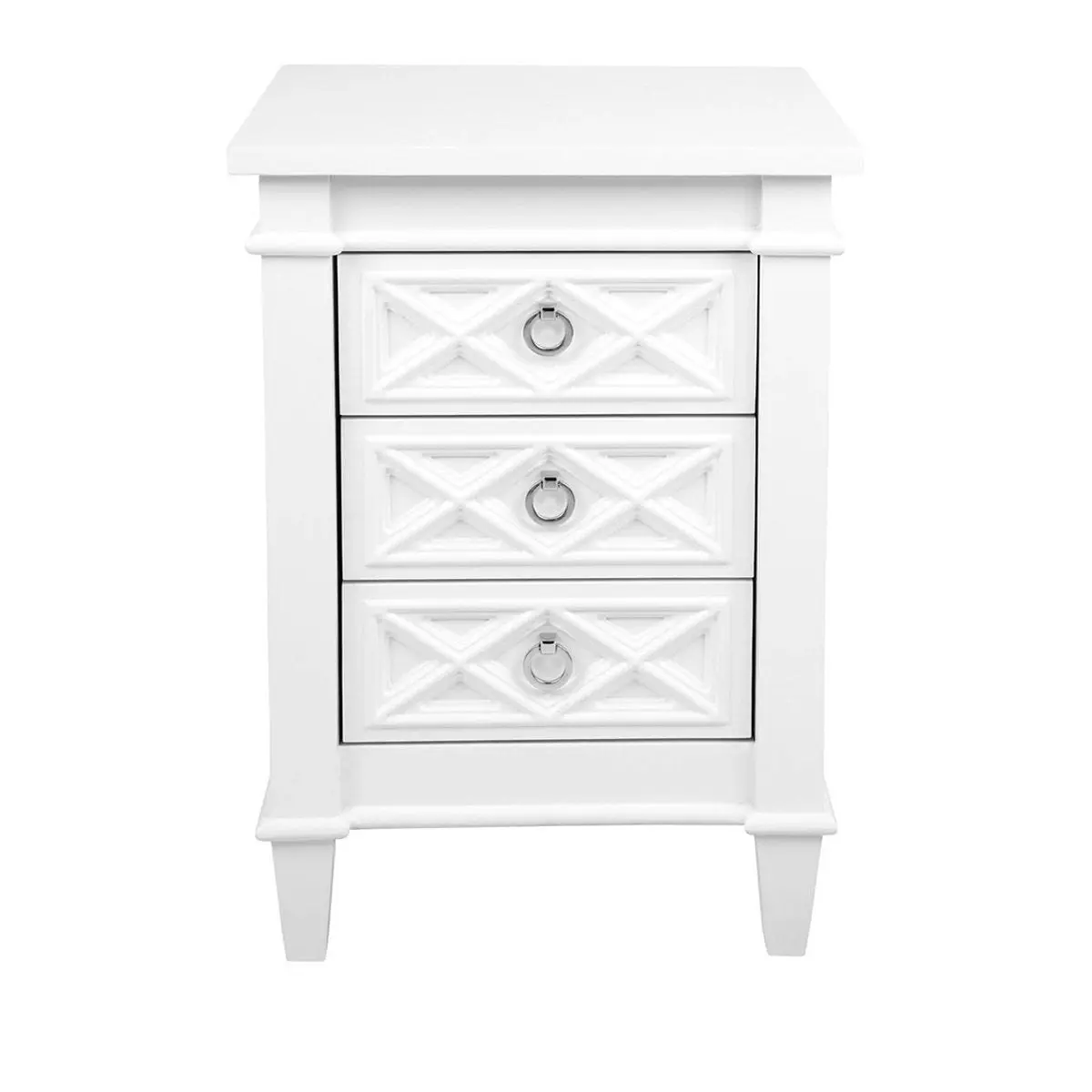 Plantation Bedside Table - Small White