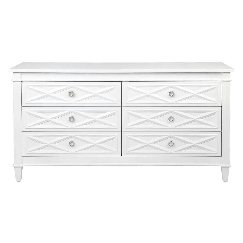 Plantation 6 Drawer Chest - White