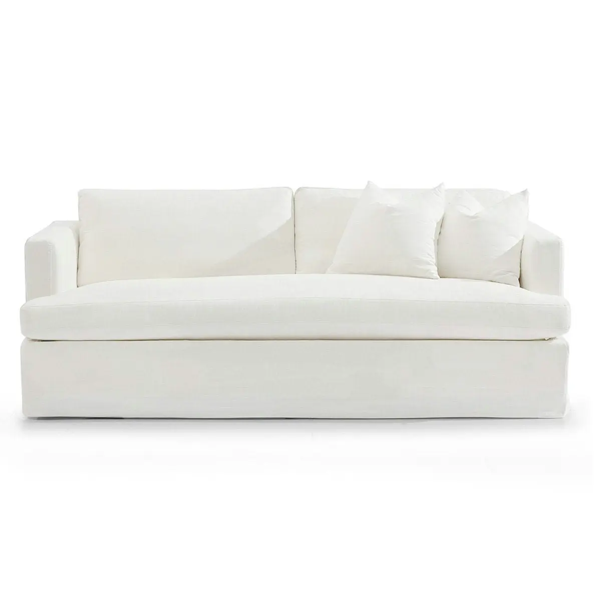 Birkshire 3 Seater Slip Cover Sofa - White Linen