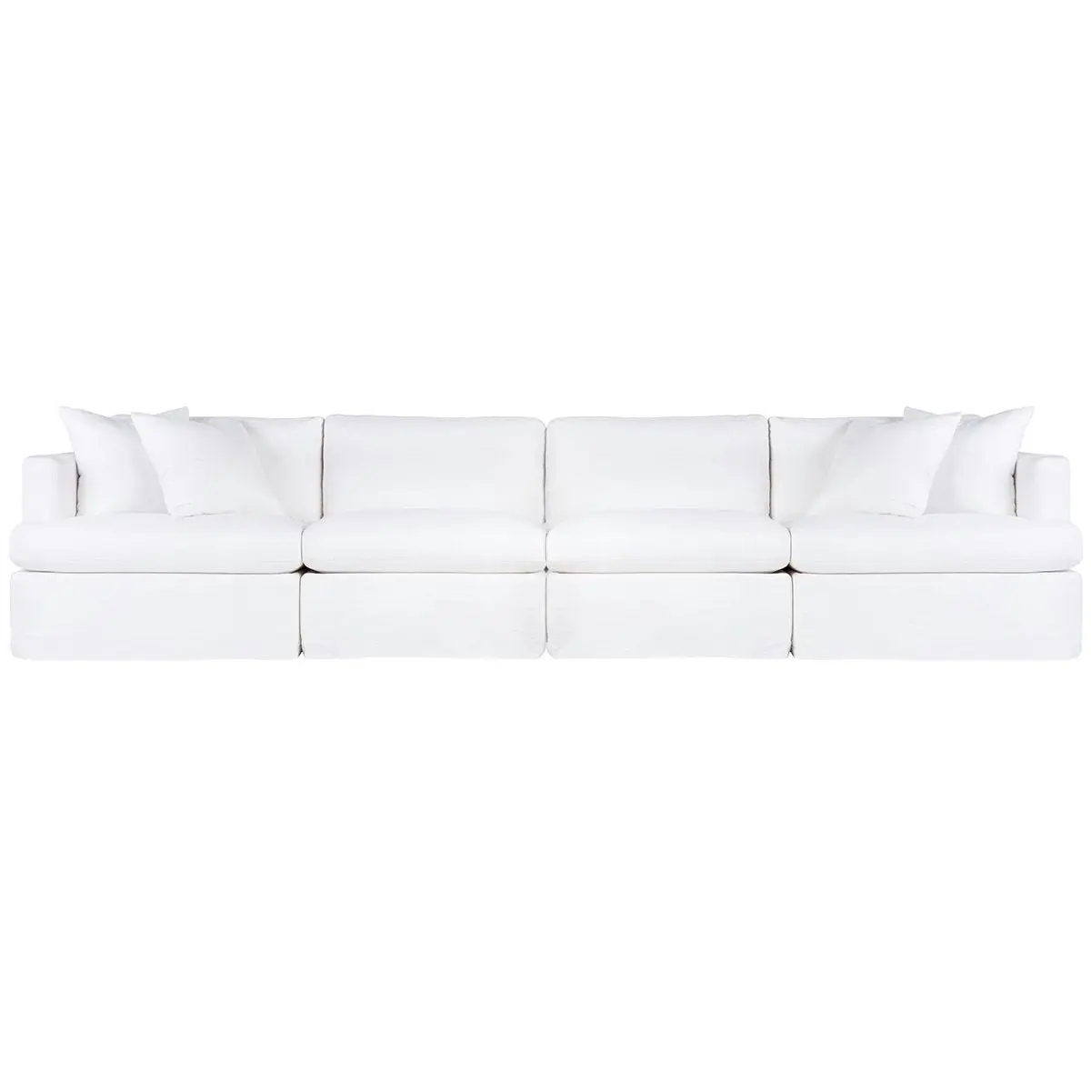 Birkshire Slip Cover Modular Sofa - White Linen Option 4