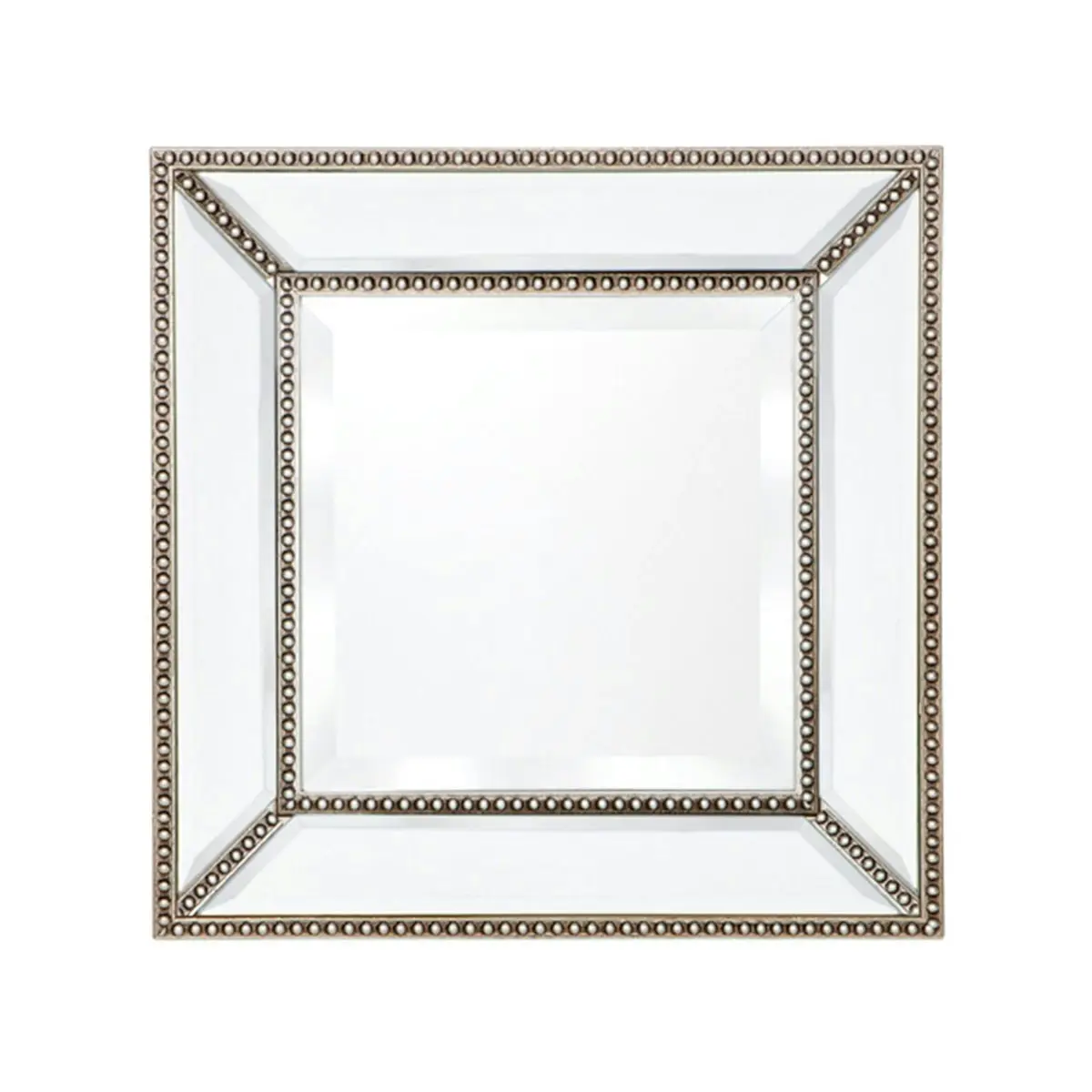 Zeta Wall Mirror - Small Antique Silver