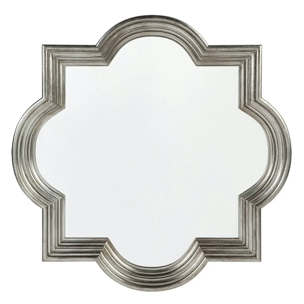 Marrakech Wall Mirror - Large Antique Silver