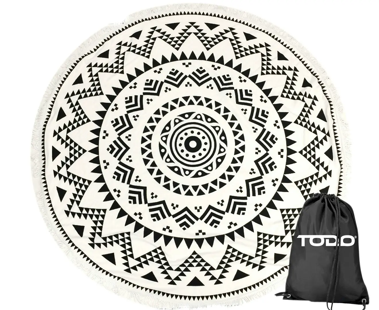 TODO Luxury Thick Microfiber Round Beach Towel Throw Rug Ttowel25