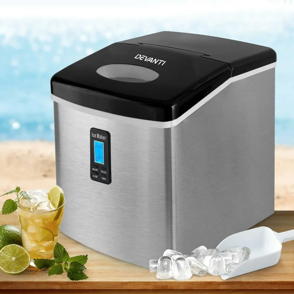 Devanti 15kg Ice Maker Machine Silver