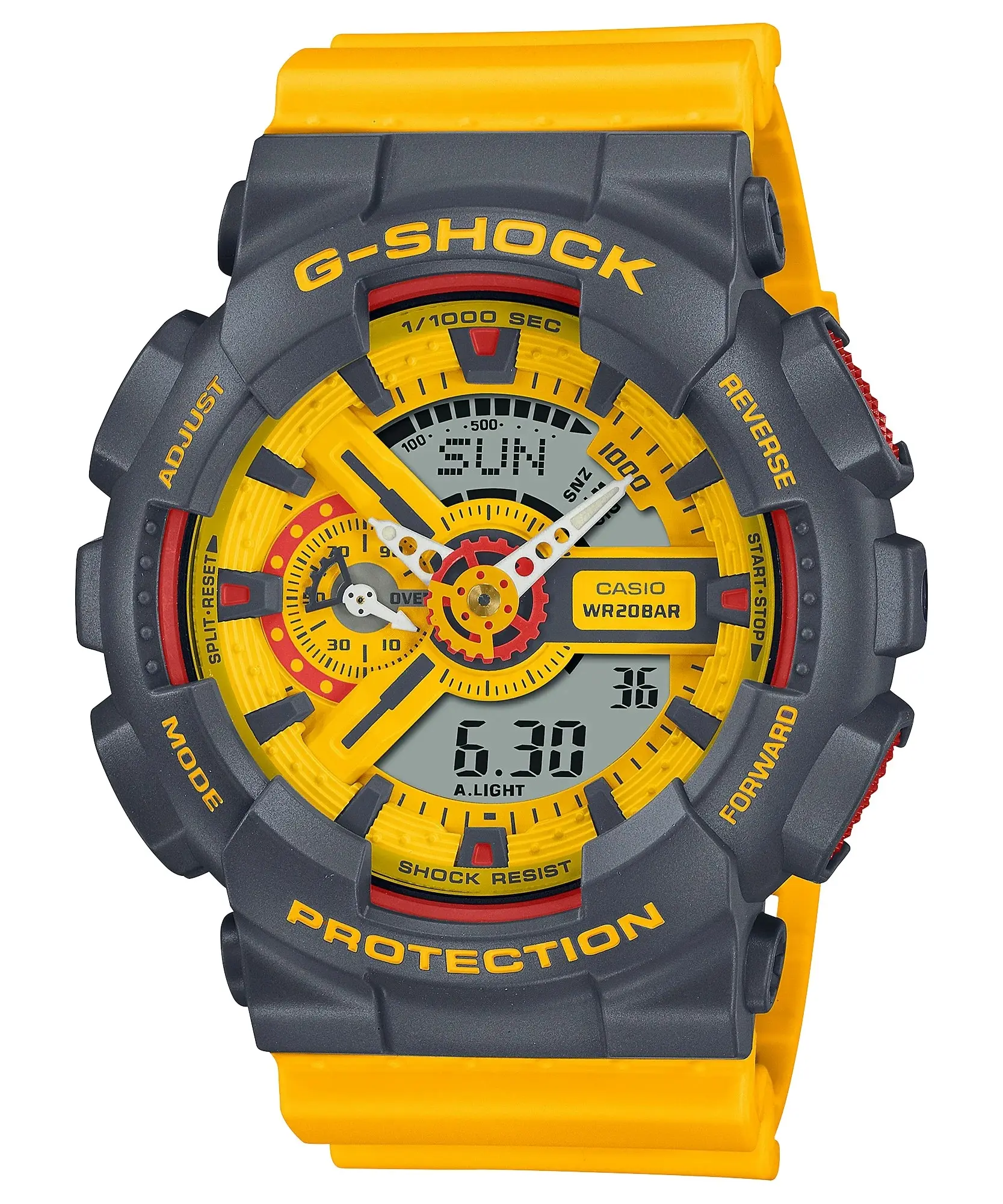 G-Shock Digital & Analogue Yellow Watch GA110Y-9A